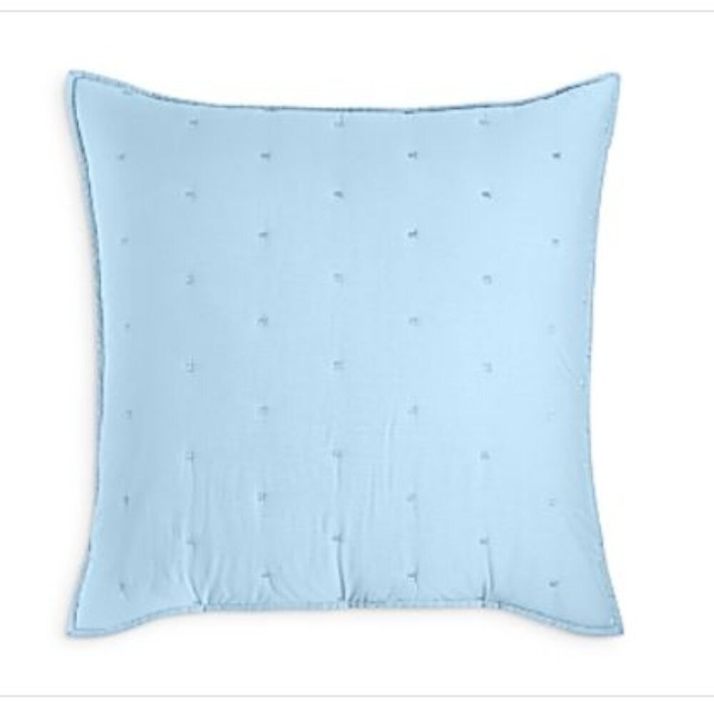 Sky Tufted Quilted Euro Shams, Pair